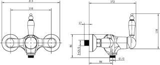 Смеситель для душа Boheme Tradizionale Chromo хром 264